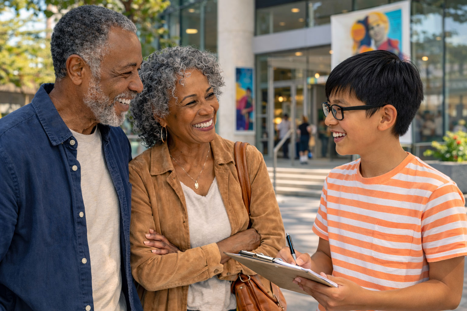 Students discussing project plans
