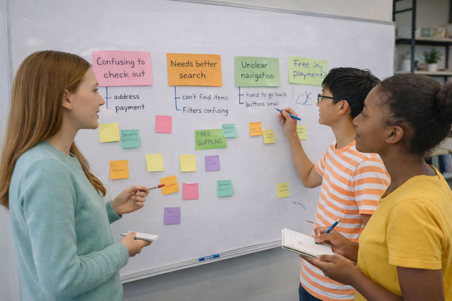 Students presenting a UX design