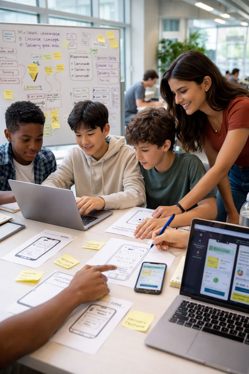 University of Toronto student mentors guiding classroom work