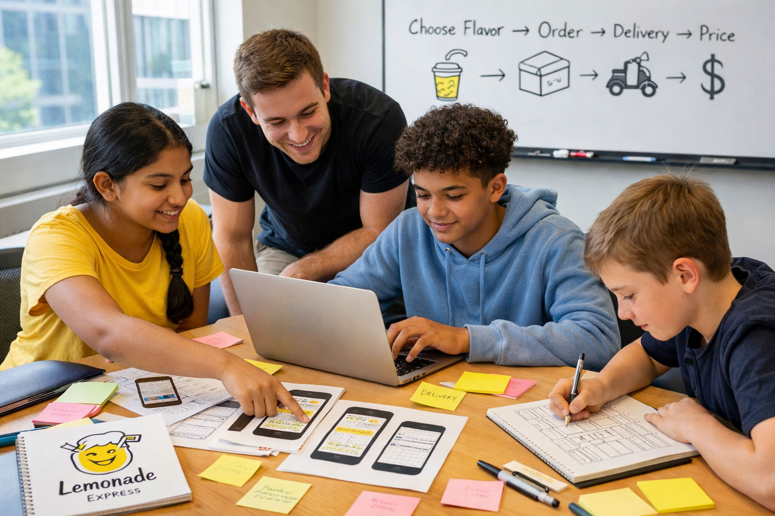 University of Toronto student mentors guiding classroom work